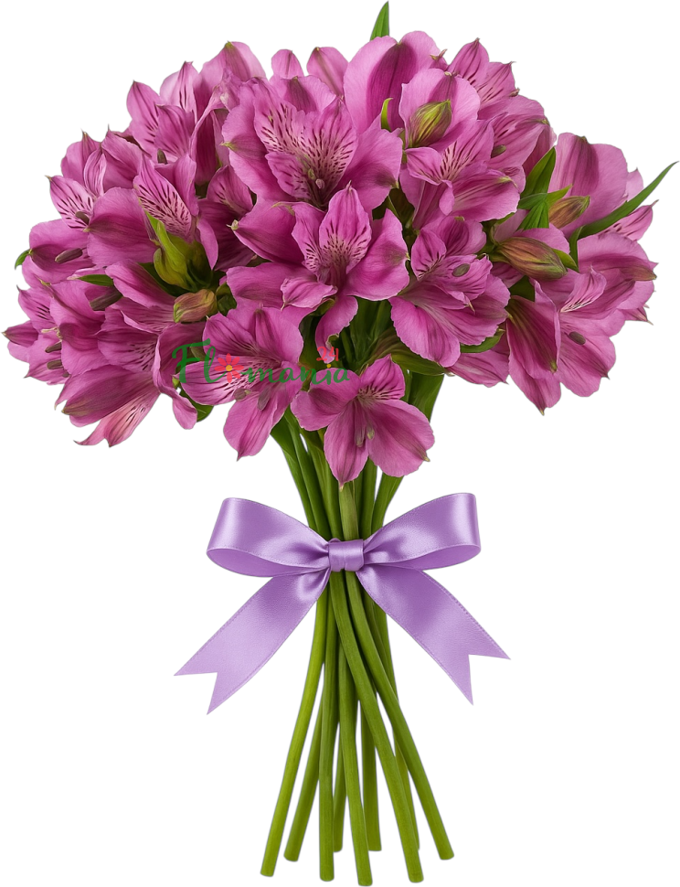 Букет из фиолетовых альстромерий «Космос»